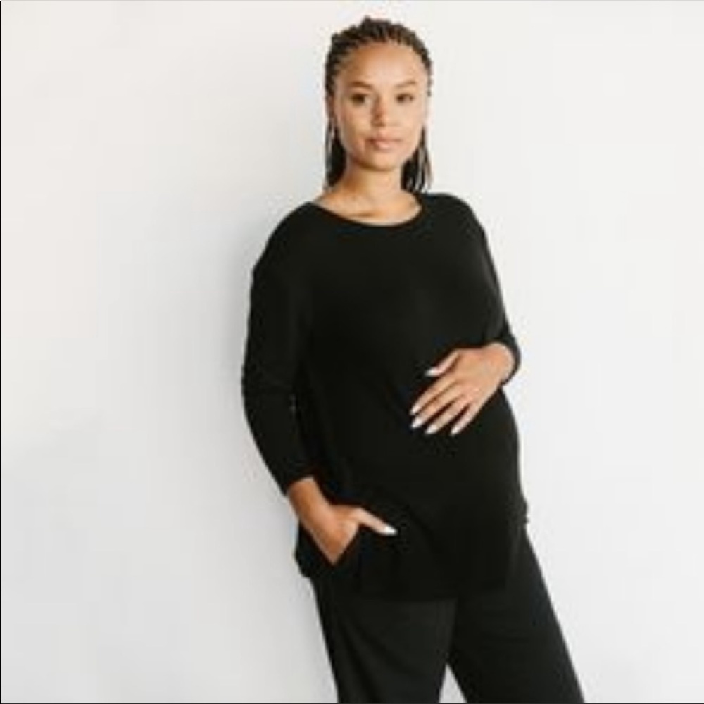 Storq Maternity Frame Sweater Black Size 3